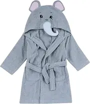 Chicco Soft Foam Bathrobe in the Shape of Cute Elephant Colourful and Fun with Two Comfortable Pockets and Practical Belt 24 Months+, Grey