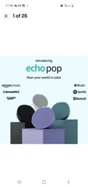 Amazon Echo Pop Smart Speaker 2023 Alexa Full sound Black, New Sealed