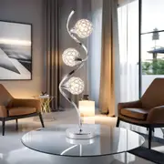 Hazel Chrome & Crystal Table Lamp - 600mm High, PL0074