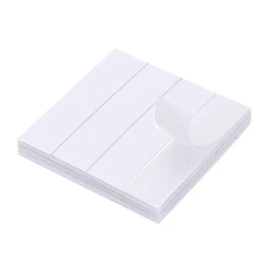 36 Pack Hook and Loop Strips Rectangle Tape Double Sided 1" x 4", White