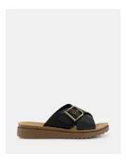 [Novo Shoes] Sidnie Slide Sandals in Black