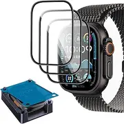 T Tersely 3 Pack Screen Protector for Apple Watch Ultra 49MM, Ultra Clear PMMA Curved Film, Soft Protective Full Coverage Film