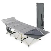 Folding Camping Cot Bed Outdoor Portable Military Cot w/ Carry Bag Hiking Travel