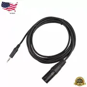 6ft XLR 3-Pin Male to 3.5mm 1/8" Stereo Plug Shielded Microphone Mic Cable TRS