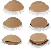 KALLORY 3 Pairs Grafting Eyelashes Practice Lash Mannequin Head Eyelash Training Eyelids Replaceable Eyelids Mannequin Head Eyelids Silcone Tickets Skin Wax Silica Gel Detachable
