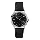 Guess Men's Analogue Quartz Leather Black Watch W0922G1