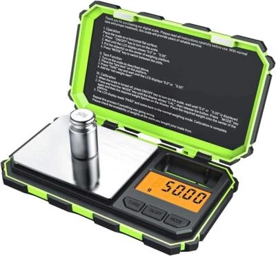 AMIR Digital Milligram Scale, 50g Max High Precision Pocket Sized Jewelry Scale,