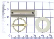 1087 Deck Rear Hinge Kit For Use With Pioneer Pin Washers And Klip Rings Silver