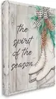 Spirit of Season Phrase Winter White Ice Skates, Design by Patricia Pinto Canvas