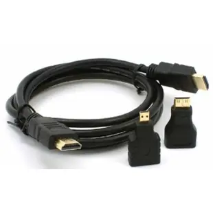 【LineQ】HDMI 轉Micro HDMI/Mini HDMI/HDMI 1.4版 三用轉接頭轉接線