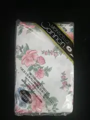 NOS Monticello Cannon Floral Pink Set Of 2 Standard Pillowcases No Iron