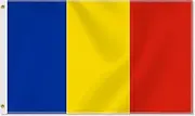 Large 3×5 FT Romania Flag, Big 75D Romanian National Outdoor Banner,DecorGarden With Brass Gromment