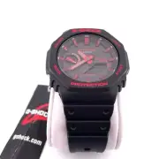 Casio G-Shock GAB2100BNR-1A Men's Watch Blk /Red Analog-Digital Watch NWT