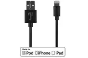 Apple MFI Certified 8 Pin Lightning to USB Cable 1M - Black -AeroCool Branded