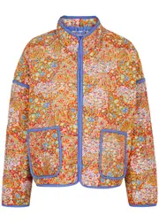 Free People Chloe Printed Quilted Cotton Jacket - Multicoloured - L (UK16-UK18 / L) L (UK16-UK18 / L)