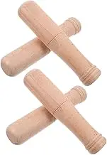 BESTOYARD 4pcs Solid Wood Grinding Pestle Woods Manual Garlic Crusher Cooking Tools Kitchen Gadget Portable Use Garlic Chopper Rods Food Multipurpose Ginger Handle Masher Grater Khaki Beech