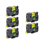 5PK Yellow Heat Shrink Tube Compatible with Brother P-Touch HSE-651 23.6mm 24mm
