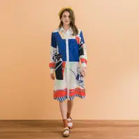 在飛比找momo購物網優惠-【YUTZUYA 優姿雅】海港風色塊洋裝