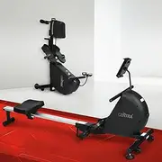 Centra Smart Rowing Machine,Magnetic Rowing Machine with Electric Telescopic Track,Self Powered Rower Machine with Bluetooth Monitor,Separate APP,Face Control 16-Level Resistance