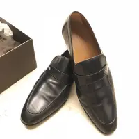 在飛比找蝦皮購物優惠-a.testoni 黑色皮鞋 size:9, 型號： M46