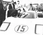 Vintage 8 X 10 1967 Daytona 24 Chaparral 2F & Dan Gurney Auto Racing Photo