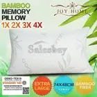 MULTI Extra Large 74x48cm Bamboo Pillow Memory Foam Fabric Fibre Contour Cover