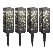 CLORA 4PCS Solar LED Pathway Lights Automatic Outdoor for Garden Patio Yard Lawn Lamp