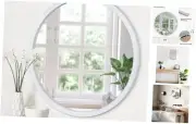 Circle Wall Mirror 20 Inch for Home Decor White Round Mirror for Bathroom