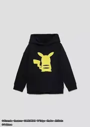 【graniph】Pikachu silhouette｜Kids hoodie Pokemon Unisex Black Japanese Original