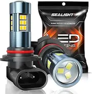 SEALIGHT 9006/HB4 LED Fog Light Bulbs, 360° Illumination 9006 HB4 Fog Lights LED for Car, 6000K Xenon White, 3 MINS Plug-and-Play, Pack of 2