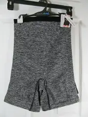 NWT CARRIE AMBER THIGH SHAPING SHORTS 2 PACK SMOOTH WAIST SHAPING BLK/HTHR S/M
