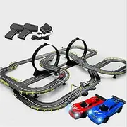 JUNMIN Dual-Rail Racing Toys, Manual Electric Remote Control, Girls and Boy 6 Years Old Gift, Two People are Competitive, Adults Also Like (Color : Black, Size : 21.2M)