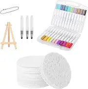 Puffy Paint Foam Texture Painting Kit - Popcorn Drawing Texture Painting Kit | Water Brush Draw Set with Tools Crafts for Home Family Adults Friends Birthday Colleagues