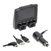 iBeam TE-DVR-DL4K Universal 4K Dual-View Dash Camera W/ DVR & 3" Viewing Screen