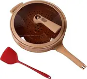 Wok Pan, Hexclad Pans Non Stick Clay Wok with Steaming Basket Frying Pan Skillet Micro Pressure Pot with Lid for Gas Stove Induction Cooker Compatible