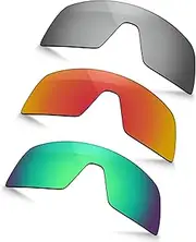 [TRUSHELL] Polarized Replacement Lenses for Oakley Sutro OO9406 Sunglasses - Silver+Fire Red+Jade Green 3 Pieces