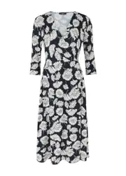 Max Mara Weekend Doria Floral-print Jersey Wrap Dress - Navy - S (UK8-10 / S) S (UK8-10 / S)