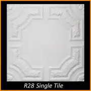 Ceiling Tiles Texture Glue Up 20x20 R28A White Pack of 8 (21.12 s/f)