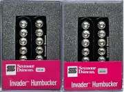 Seymour Duncan SH-8 Invader 6 String Bridge & Neck Set - Black w/Nickel Poles