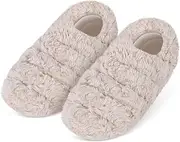 Suzzipad Microwavable Slippers and Foot Warmer for Bed, Microwave Heated Slipper for Women & Man, Feet Warmers for Cold Day, S/M