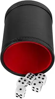 DRESSOOS Noiseless Dice Cup Dice Set Modern Cylindrical Dice Shaker for Tabletop Games for Birthday Christmas Halloween