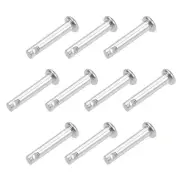 Single Hole Clevis Pins - 3mm x 16mm Flat Head 304 Stainless Steel Pin 10Pcs