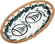 Japanese Rattan Bowl Ceramic Plate Practical Decorative Must-Have Home Accessory