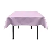LA Linen Bridal Satin Square Tablecloth, 58 by 58-Inch, Lilac
