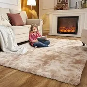 YSOAE Large Area Rugs for Living Room, Ultra Soft Indoor Modern Fluffy Bedroom Carpets, Washable Furry Throw Rugs Area Carpets for Children Bedroom Home Decor Nursery Rug (Beige,80 x 160 CM)