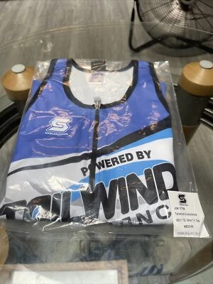 M Blue Squadra Tri Top Women’s Tailwind Endurance Cycling Jersey #8201 14x22”