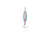 Clam Outdoors Leech Flutter Spoon Glow Watermelon 1/16 oz #12 Treble Hook