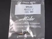23.00mm Grey Tension Ring Ref#40 Mido Vintage Watch Crystal Permafit Waterproof