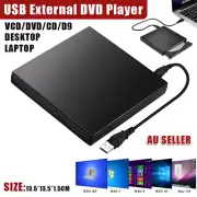 External Reader Mac Windows CD RW DVD ROM Writer Burner Player USB PC Laptop AU