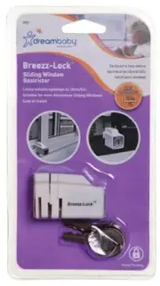 New Dreambaby Breezz Aluminium Sliding Window Restrictor Lock White Baby Dream